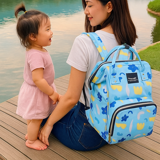 Stylish Oxford Mom & Baby Backpack